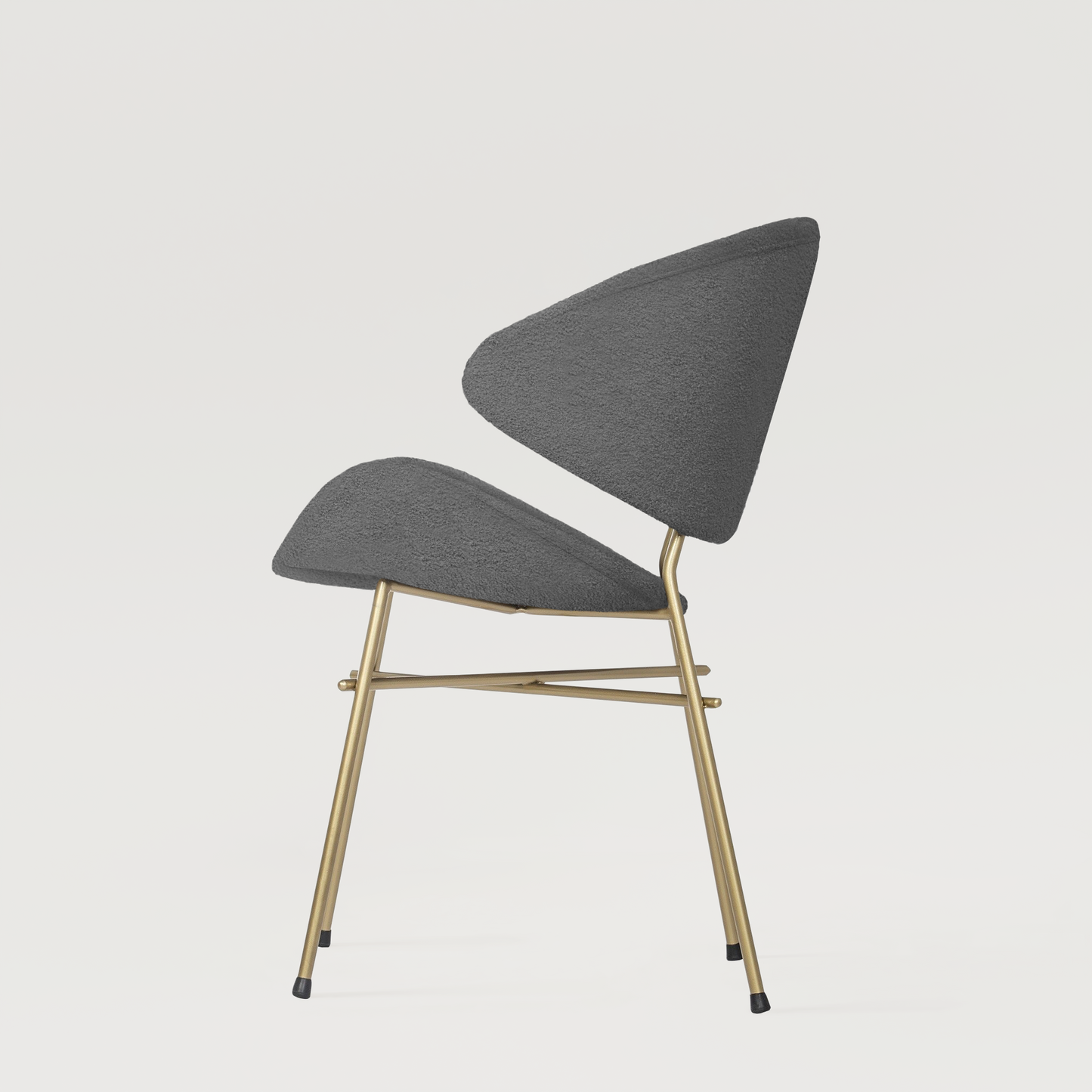 Chair Cheri Boucle Gold - Dark Grey