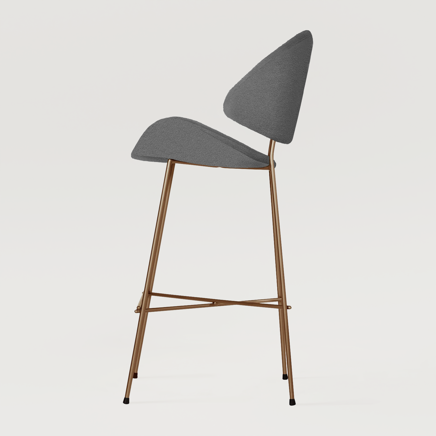 Bar stool Cheri Bar Boucle Copper High - Dark Grey