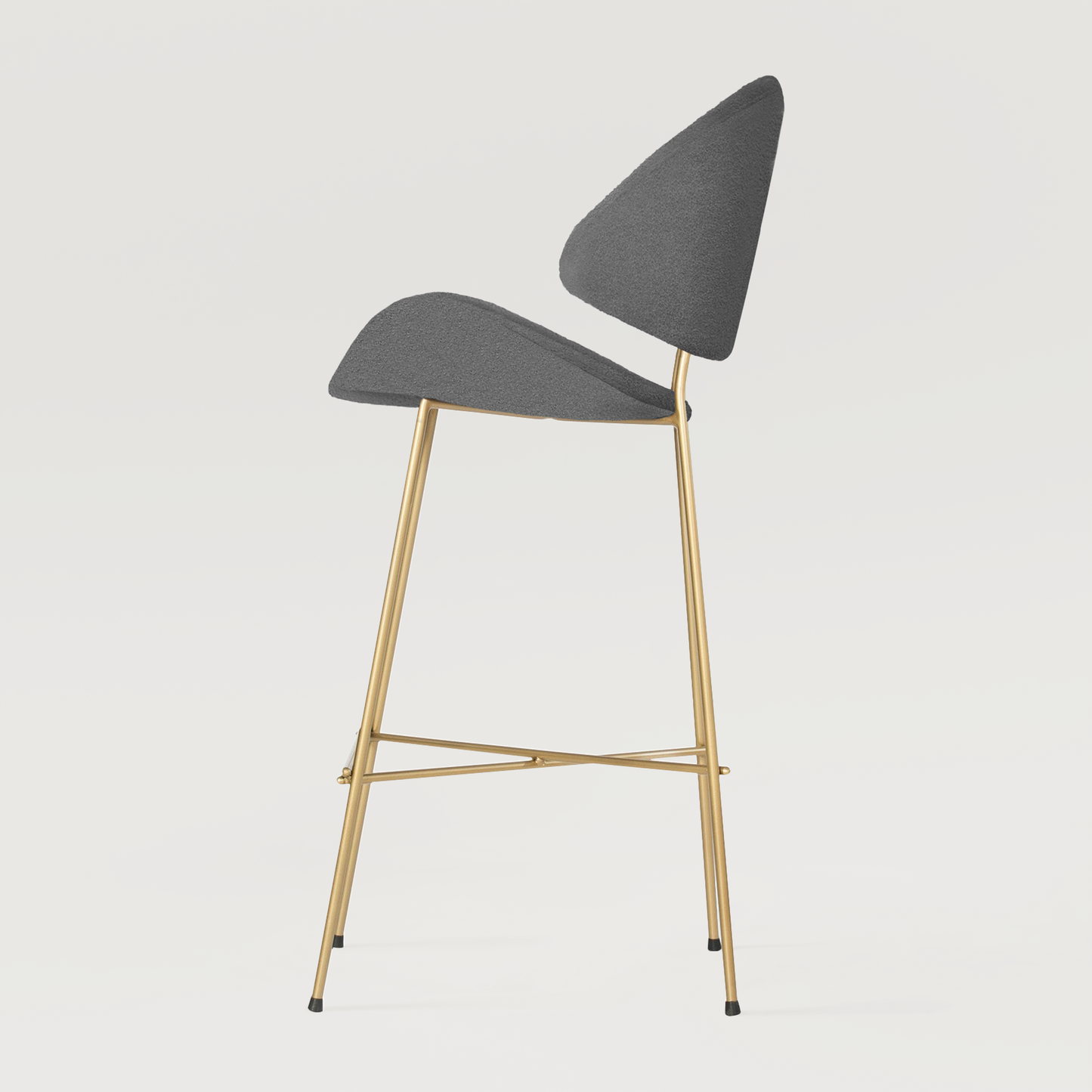 Bar stool Cheri Bar Boucle Gold High - Dark Grey