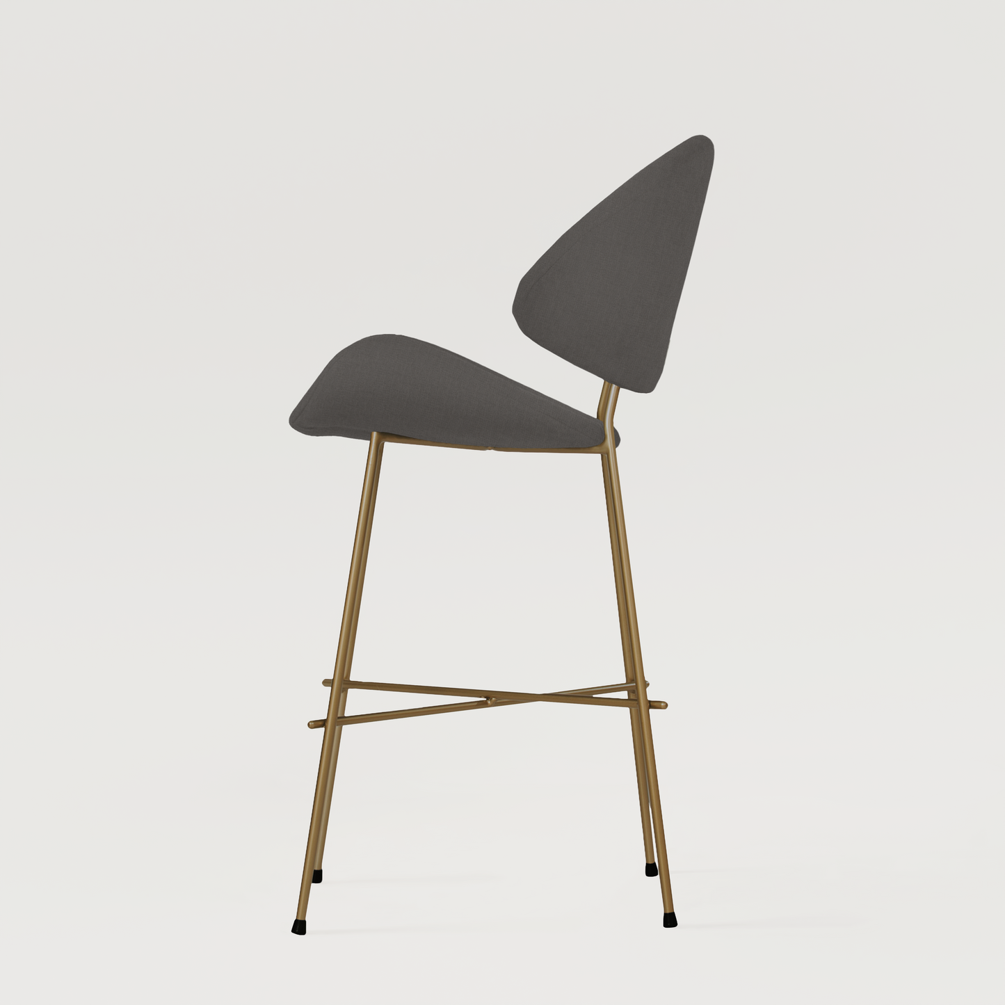 Bar stool Cheri Bar Trend Copper Low - Dark Grey