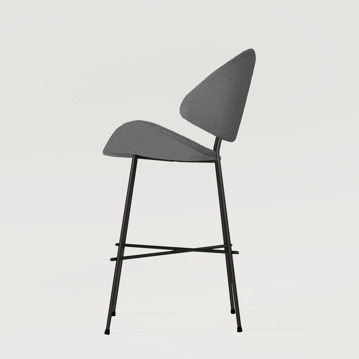 Bar stool Cheri Bar Boucle Low - Dark Grey