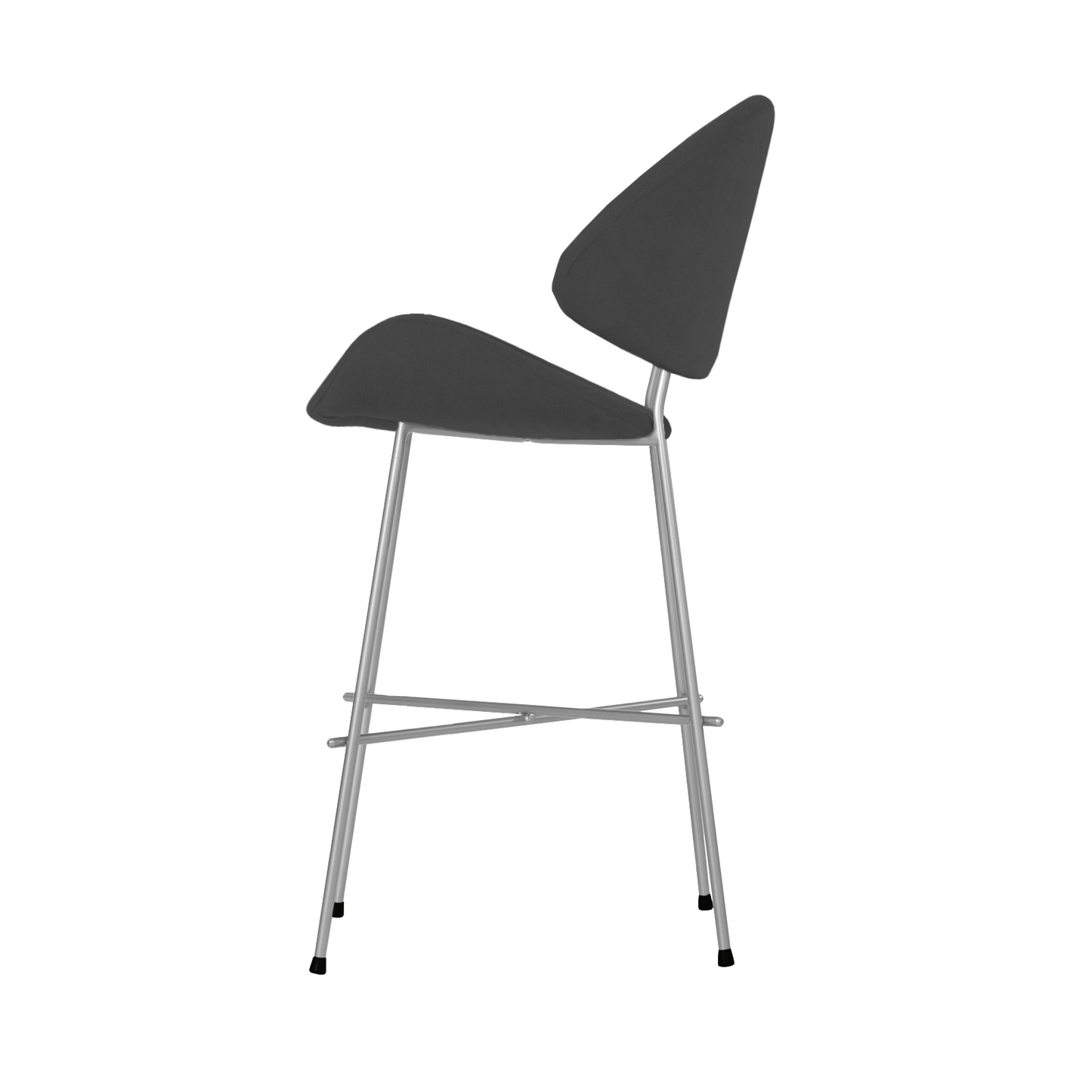 Bar stool Cheri Bar Trend Chrome Low - Dark Grey