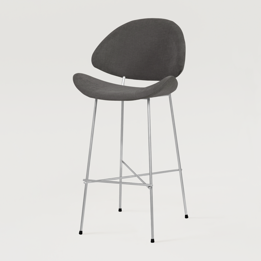 Bar stool Cheri Bar Trend Chrome High - Dark Grey