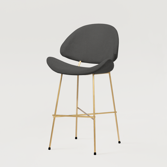 Bar stool Cheri Bar Trend Gold Low - Dark Grey