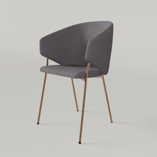Chair Throne Alvaro Copper - Dark Grey