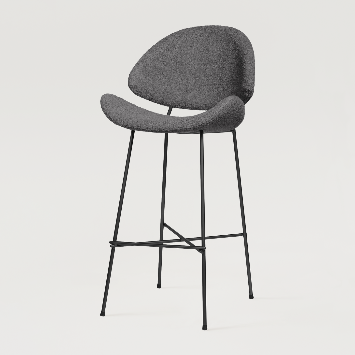 Bar stool Cheri Bar Boucle High - Dark Grey