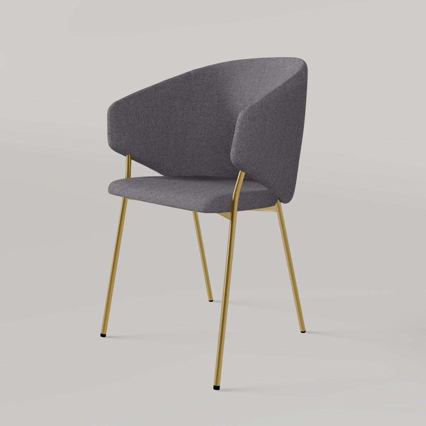 Chair Throne Alvaro Gold - Dark Grey