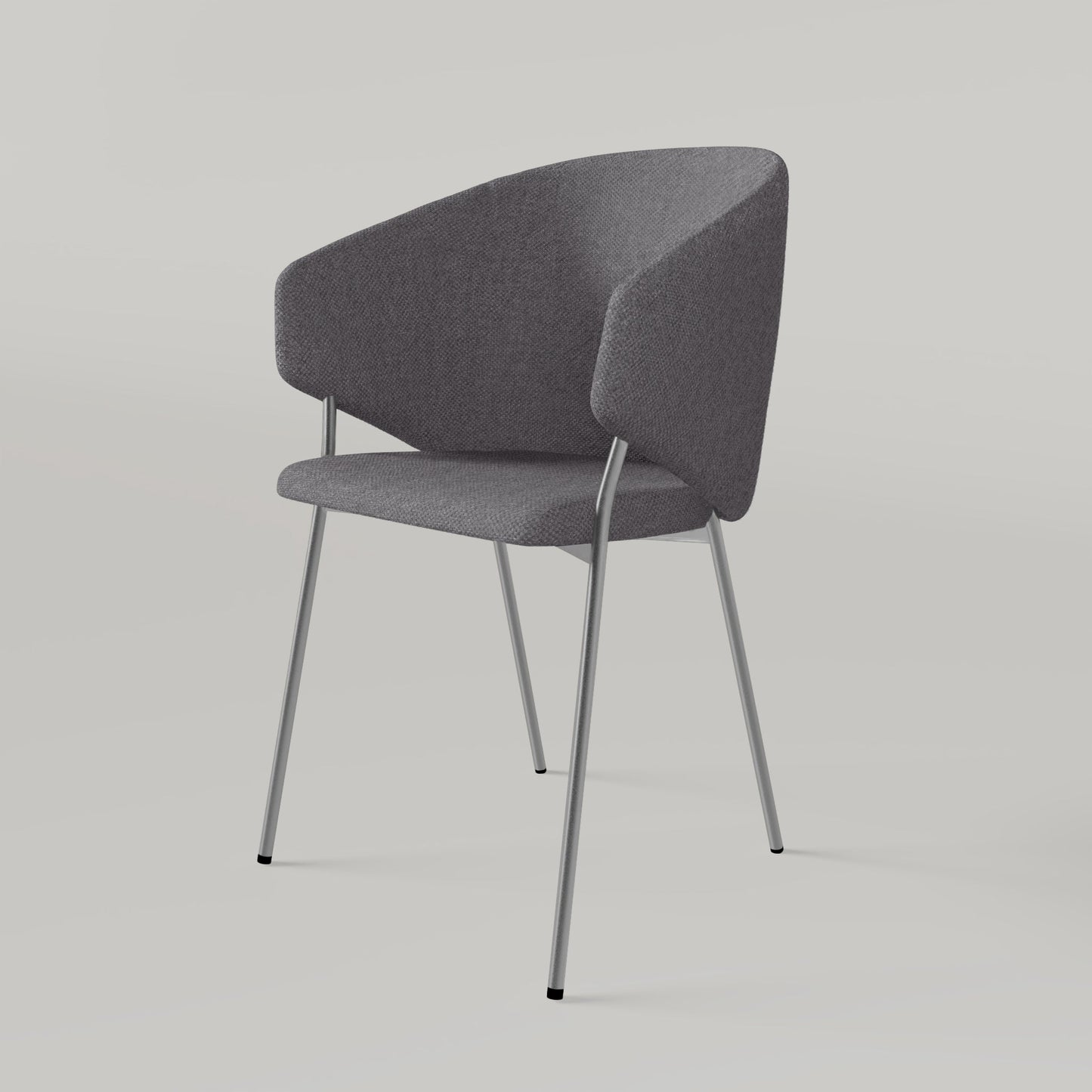 Chair Throne Alvaro Chrome - Dark Grey