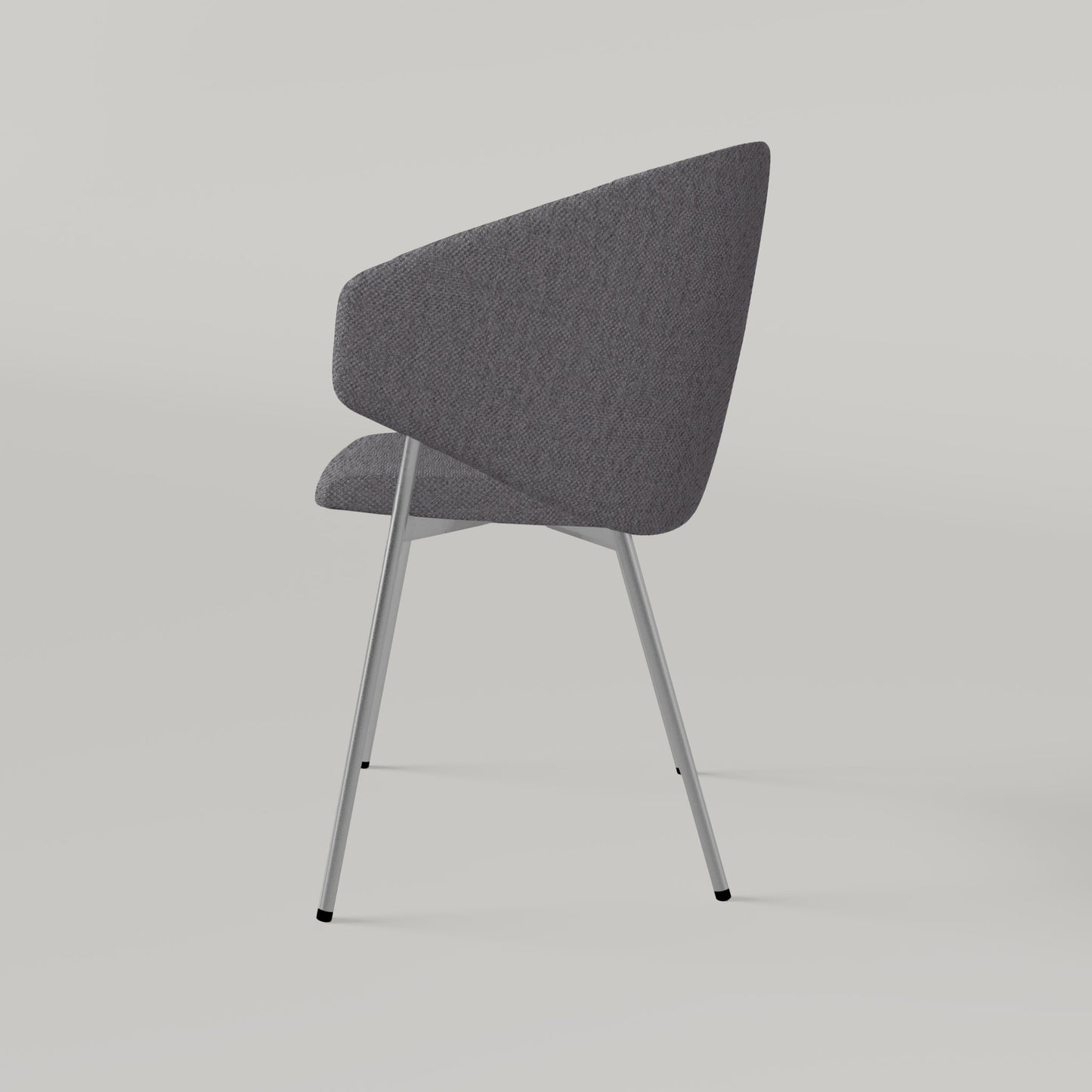 Chair Throne Alvaro Chrome - Dark Grey