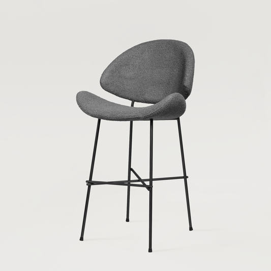 Bar stool Cheri Bar Boucle Low - Dark Grey