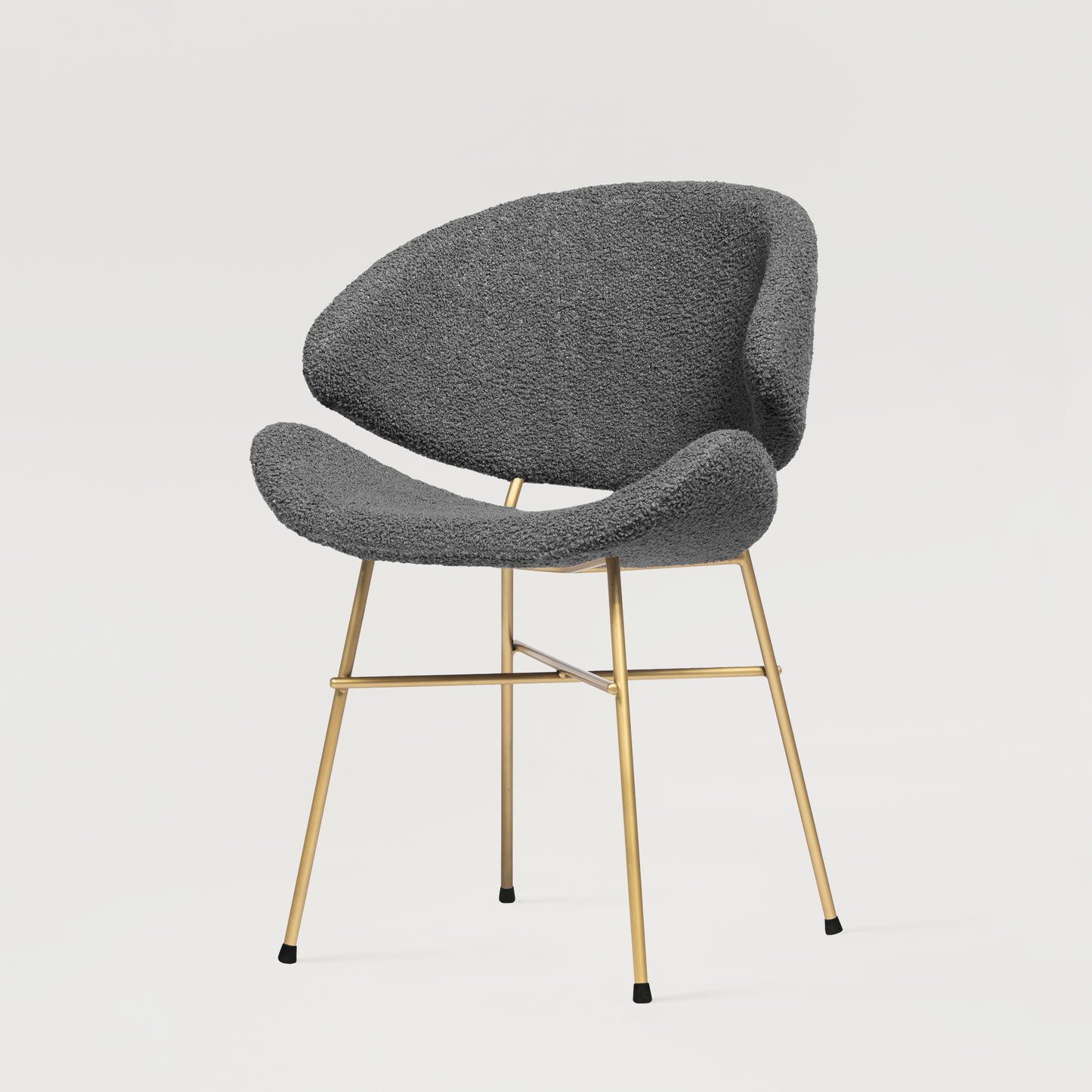 Chair Cheri Boucle Gold - Dark Grey