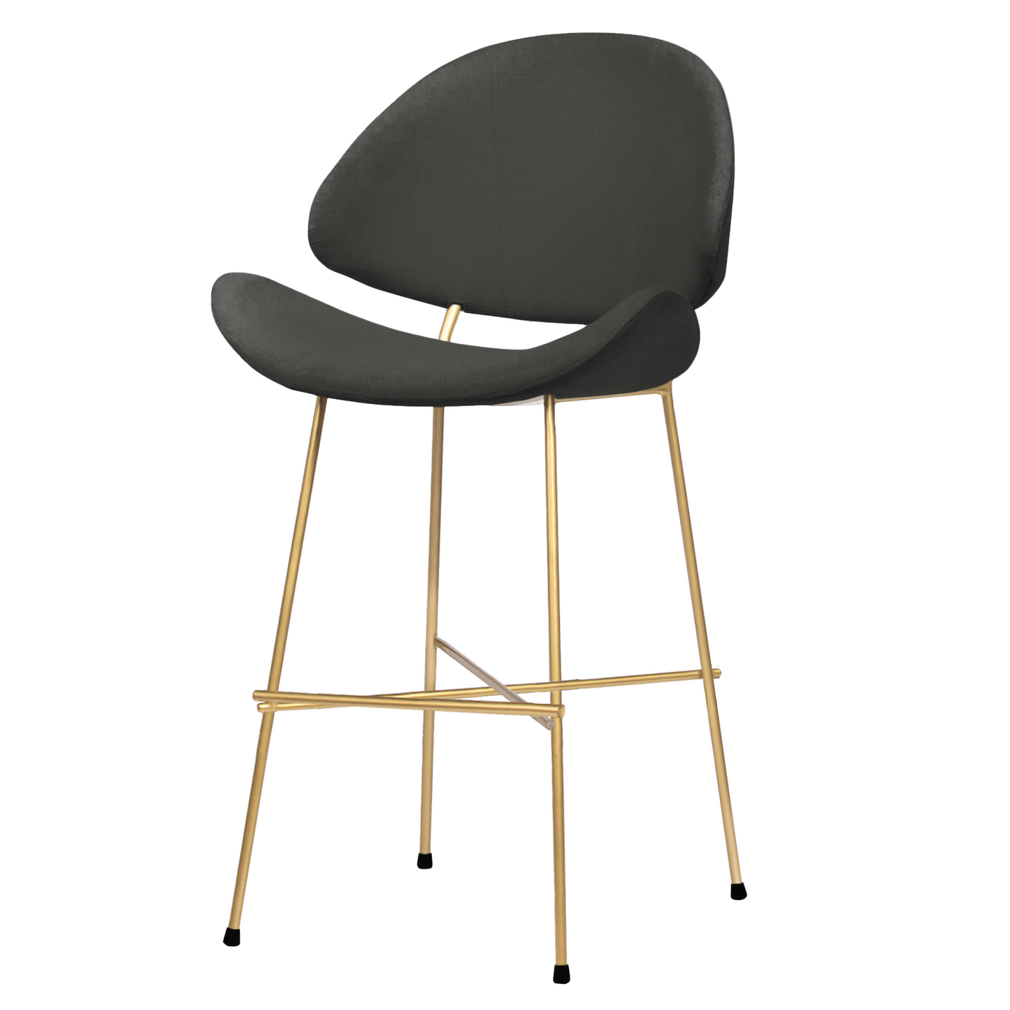 Bar stool Cheri Bar Trend Gold Low - Dark Grey