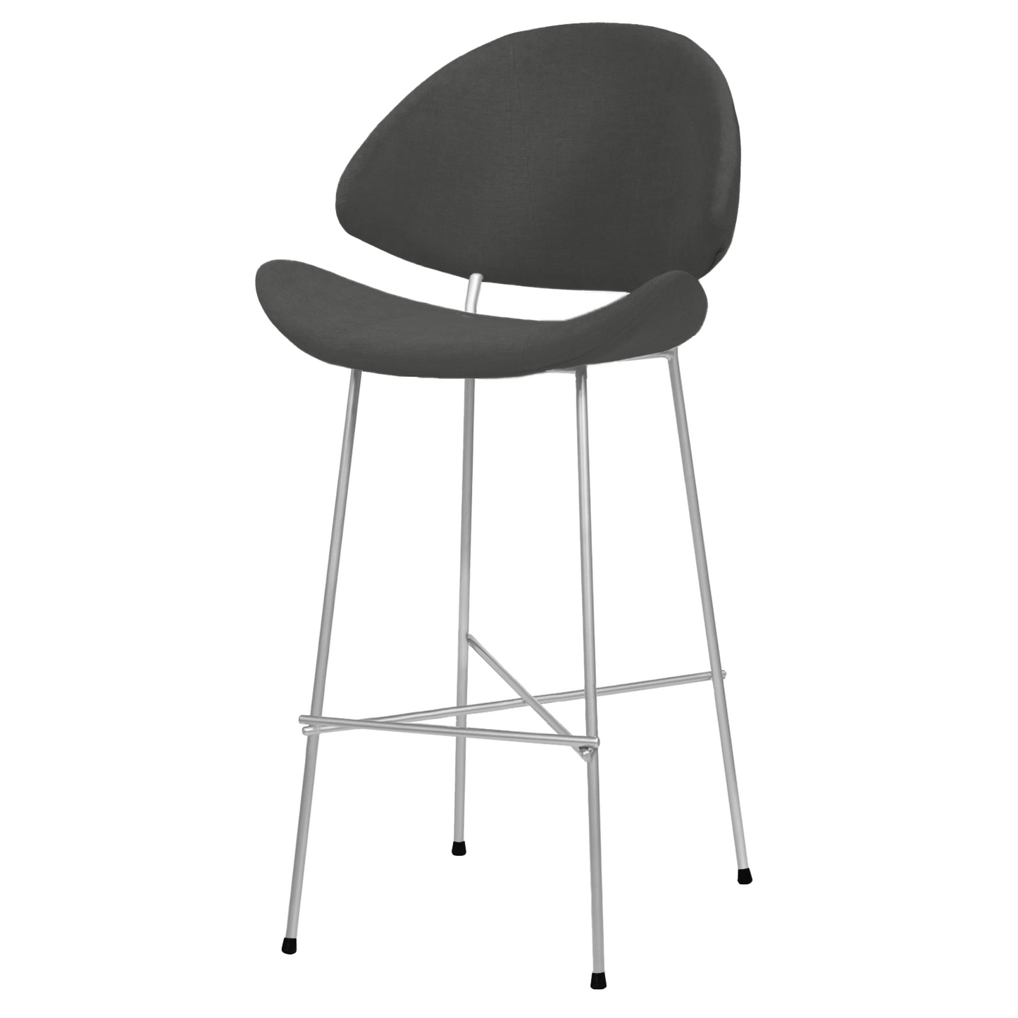 Bar stool Cheri Bar Trend Chrome High - Dark Grey