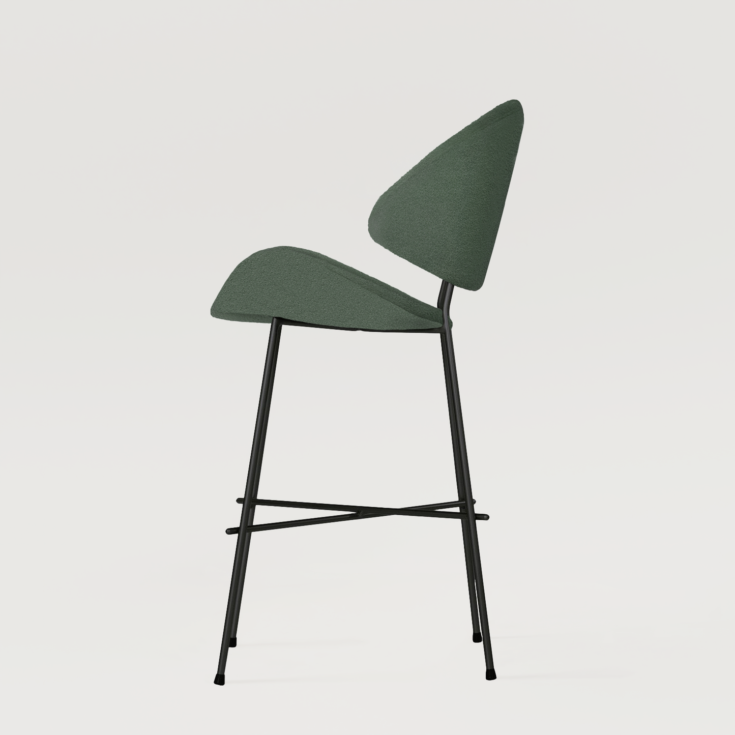 Bar stool Cheri Bar Boucle Low - Dark Green