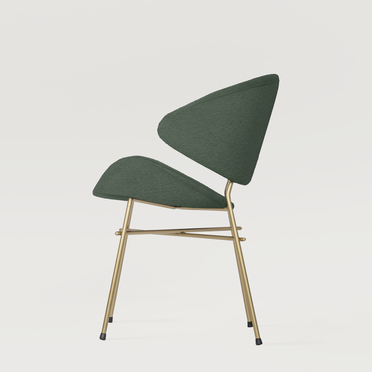 Chair Cheri Boucle Gold - Dark Green