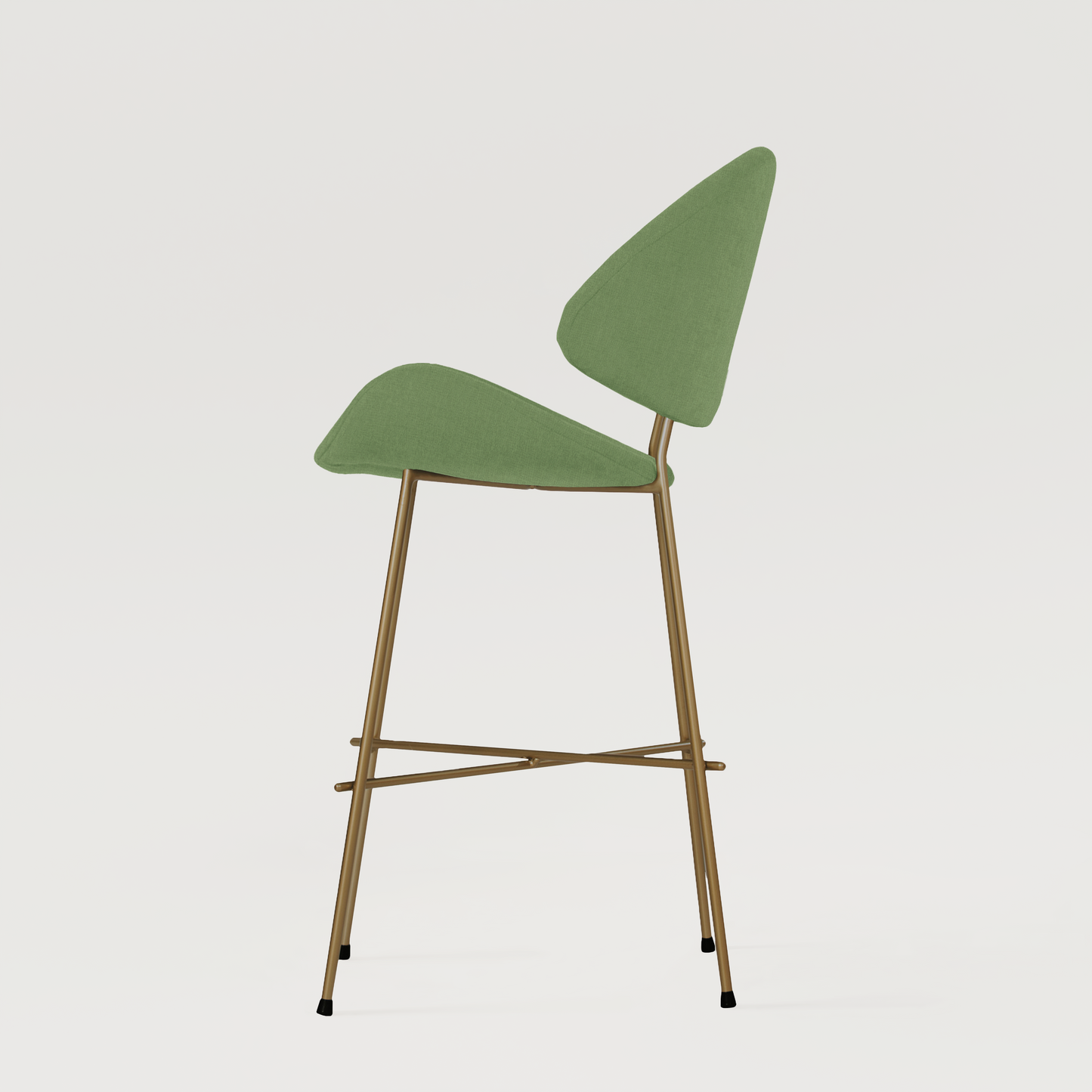 Bar stool Cheri Bar Trend Copper Low - Dark Green