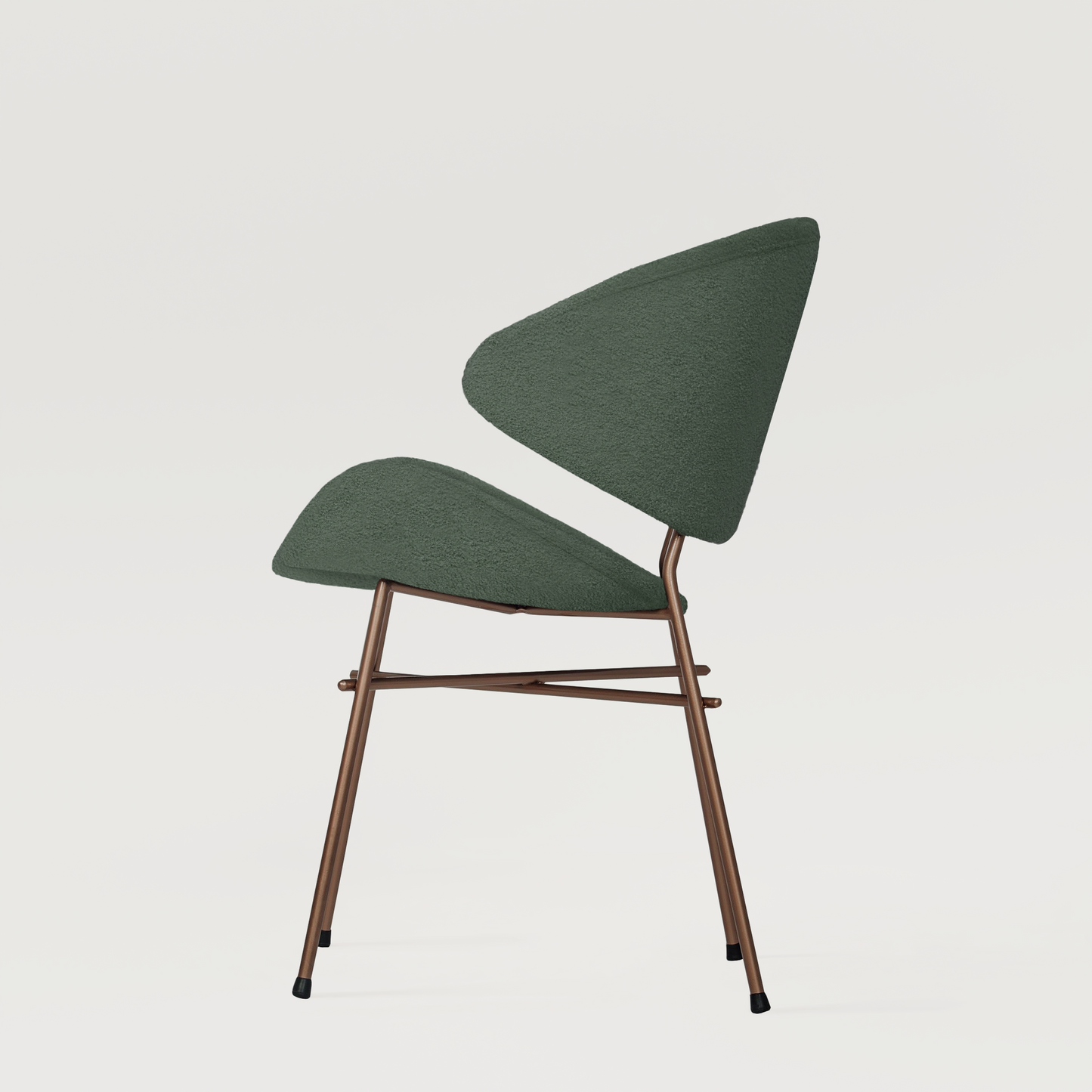 Chair Cheri Boucle Copper - Dark Green