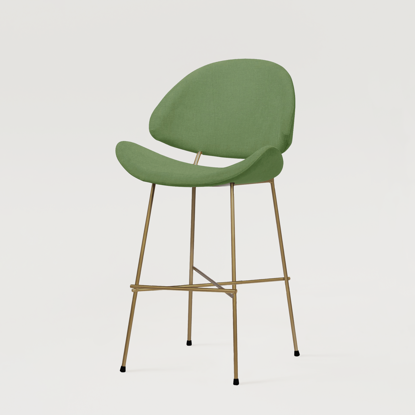 Bar stool Cheri Bar Trend Copper Low - Dark Green