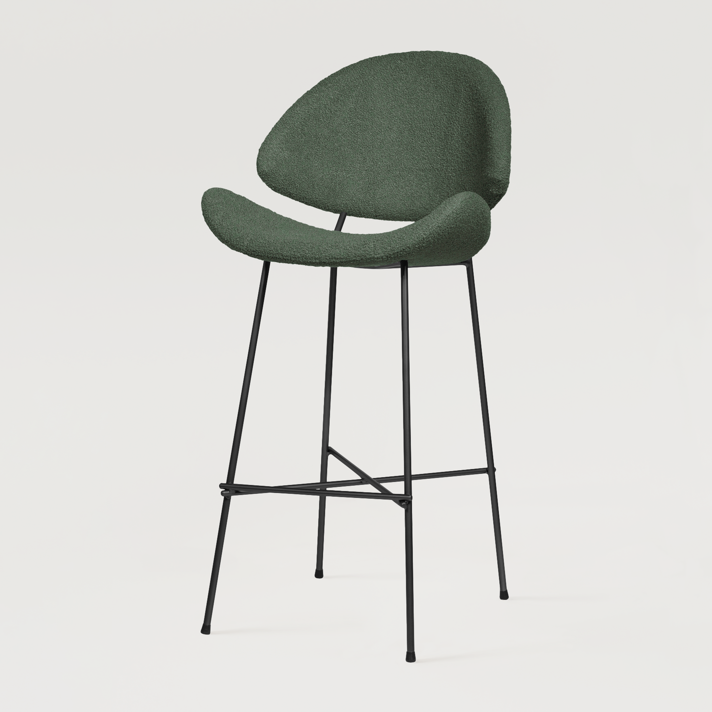 Bar stool Cheri Bar Boucle High - Dark Green