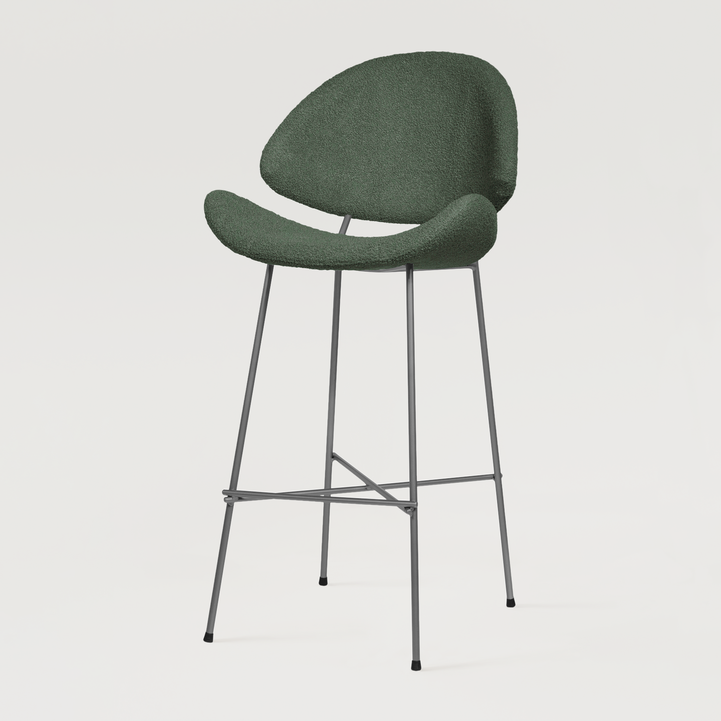 Bar stool Cheri Bar Boucle High - Dark Green