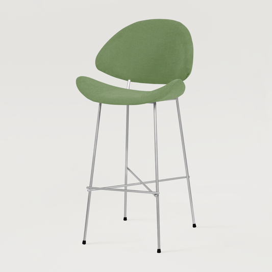 Bar stool Cheri Bar Trend Chrome High - Dark Green