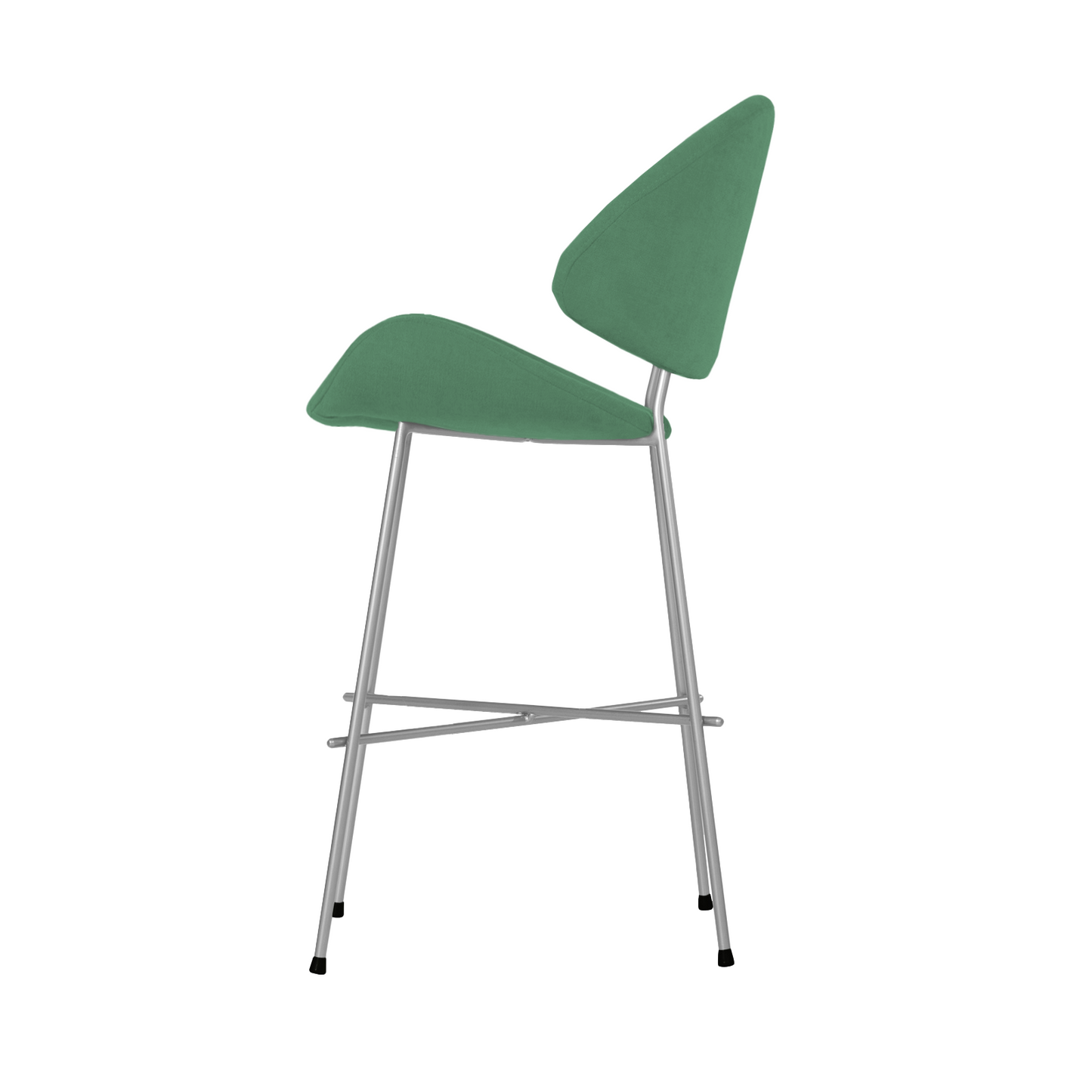 Bar stool Cheri Bar Trend Chrome Low - Dark Green