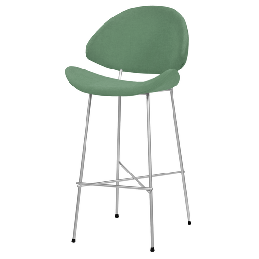 Bar stool Cheri Bar Trend Chrome High - Dark Green