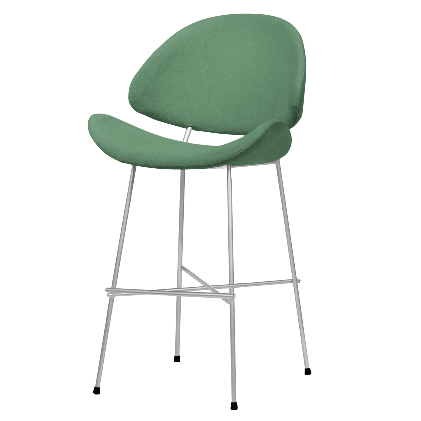 Bar stool Cheri Bar Trend Chrome Low - Dark Green