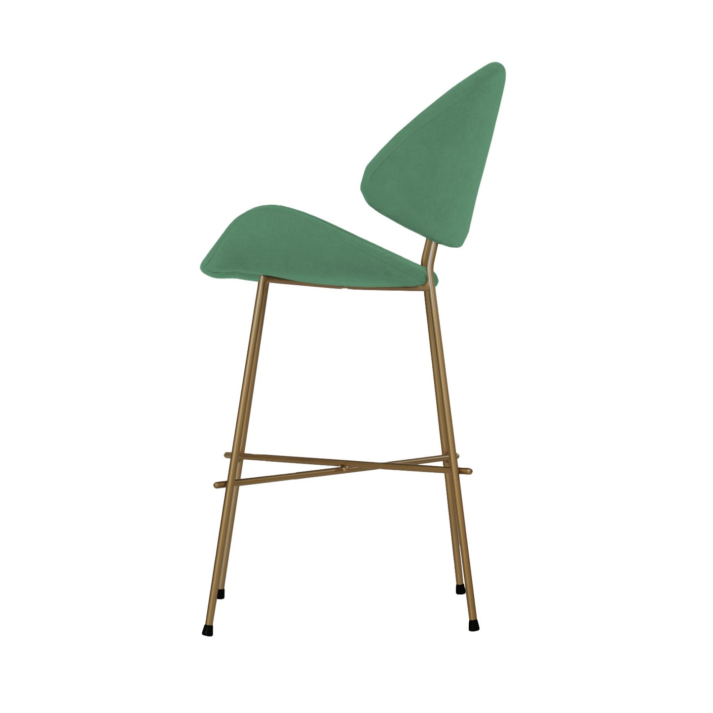 Bar stool Cheri Bar Trend Copper Low - Dark Green