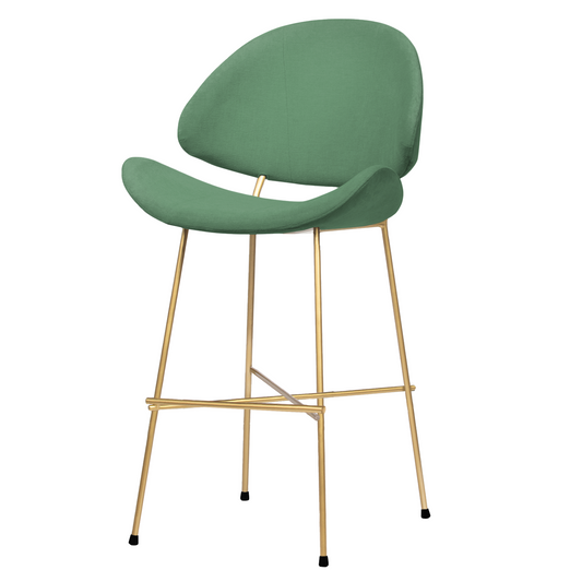 Bar stool Cheri Bar Trend Gold Low - Dark Green