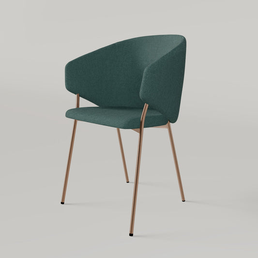 Chair Throne Alvaro Copper - Turquoise