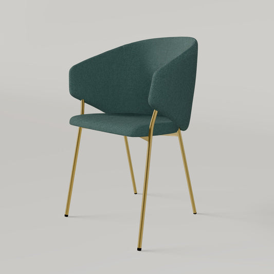 Chair Throne Alvaro Gold - Turquoise