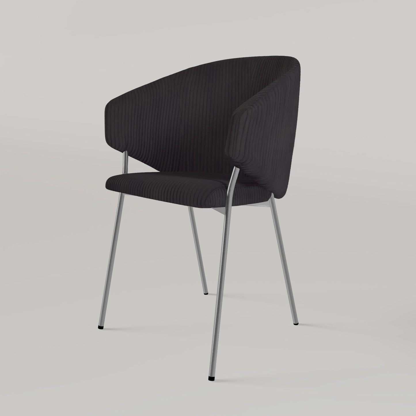 Chair Throne Cord Chrome - Black