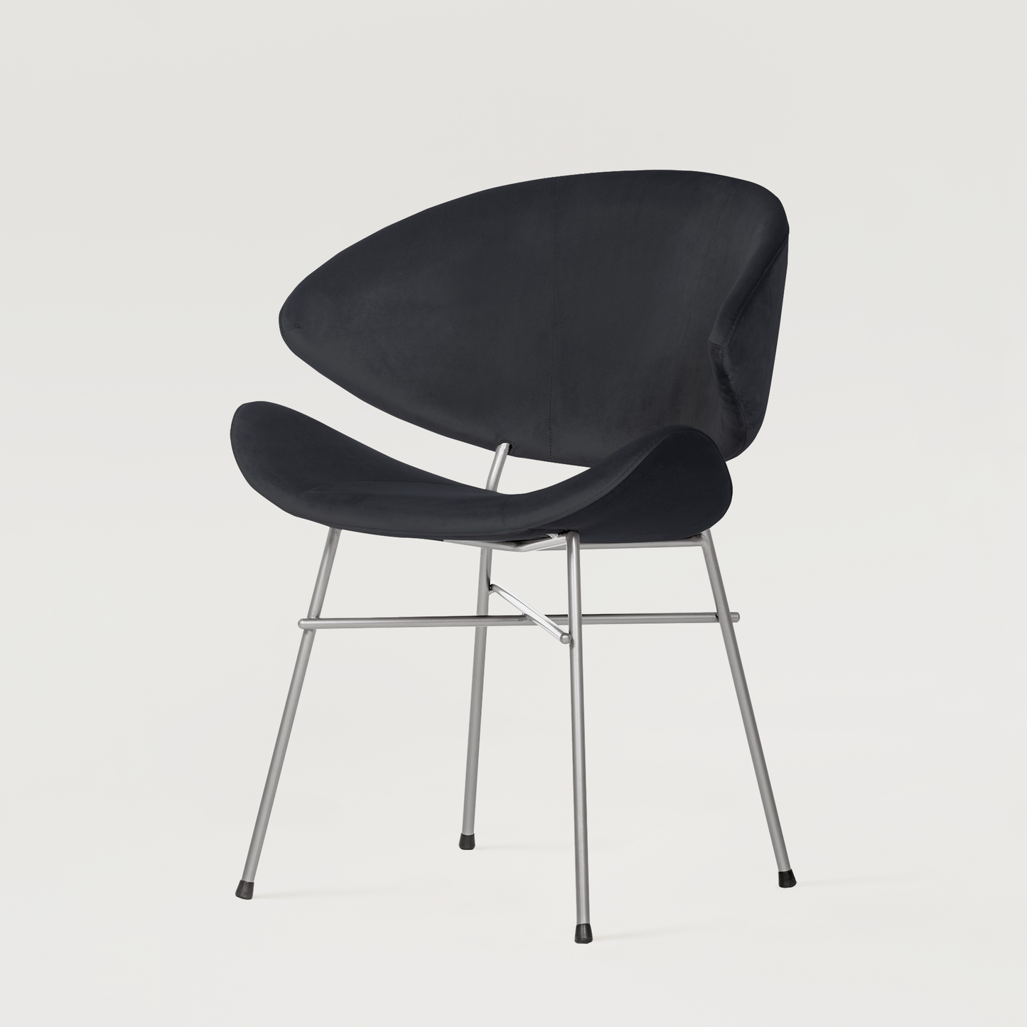 Chair Cheri Velours Chrome - Black