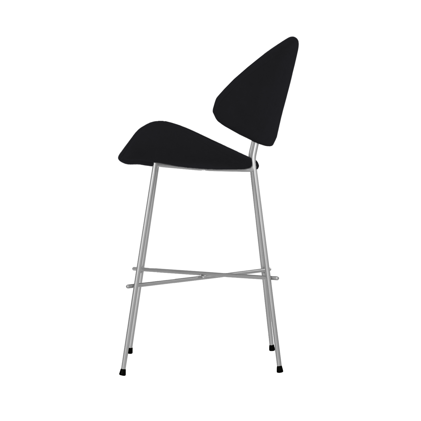 Bar stool Cheri Bar Trend Chrome Low - Black