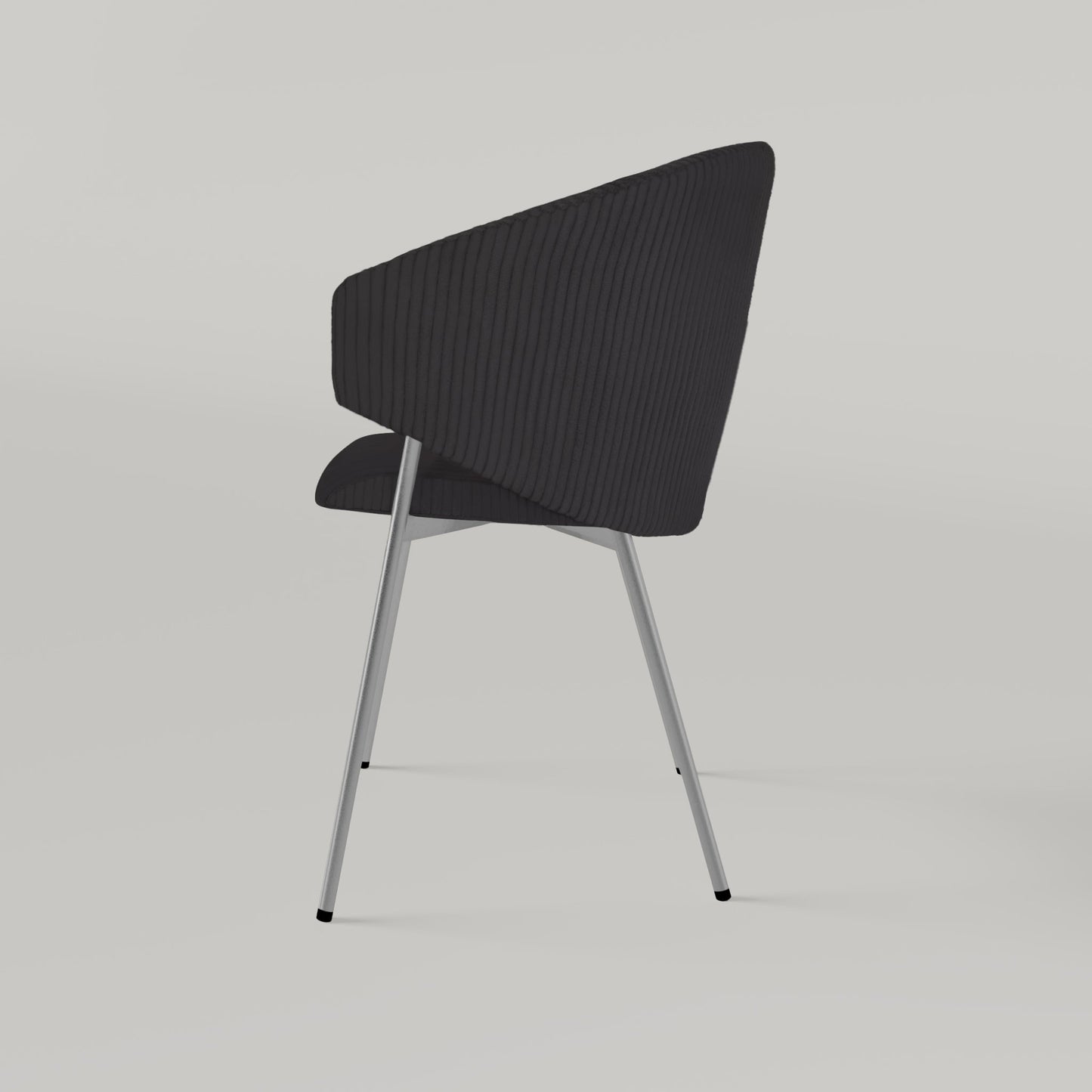 Chair Throne Cord Chrome - Black