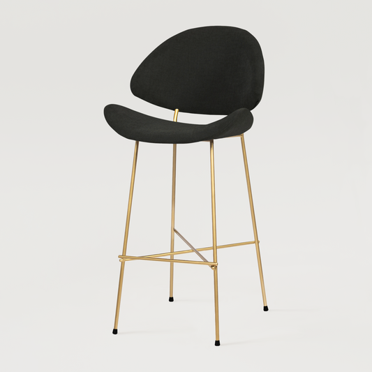 Bar stool Cheri Bar Trend Gold High - Black