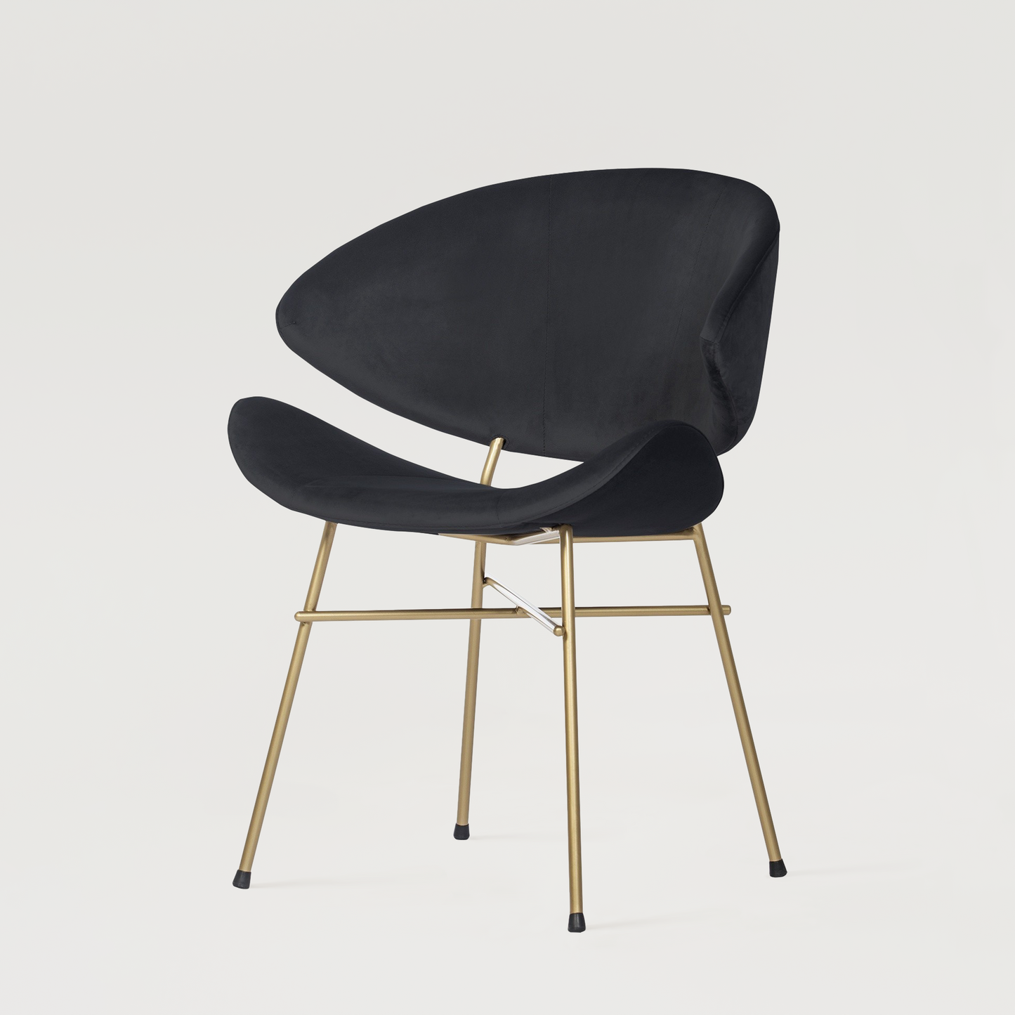 Chair Cheri Velours Gold - Black