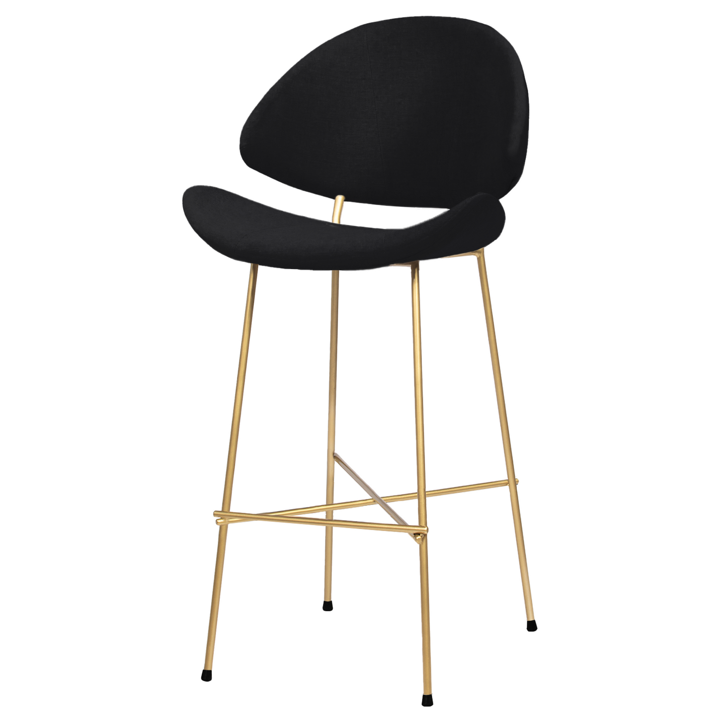 Bar stool Cheri Bar Trend Gold High - Black