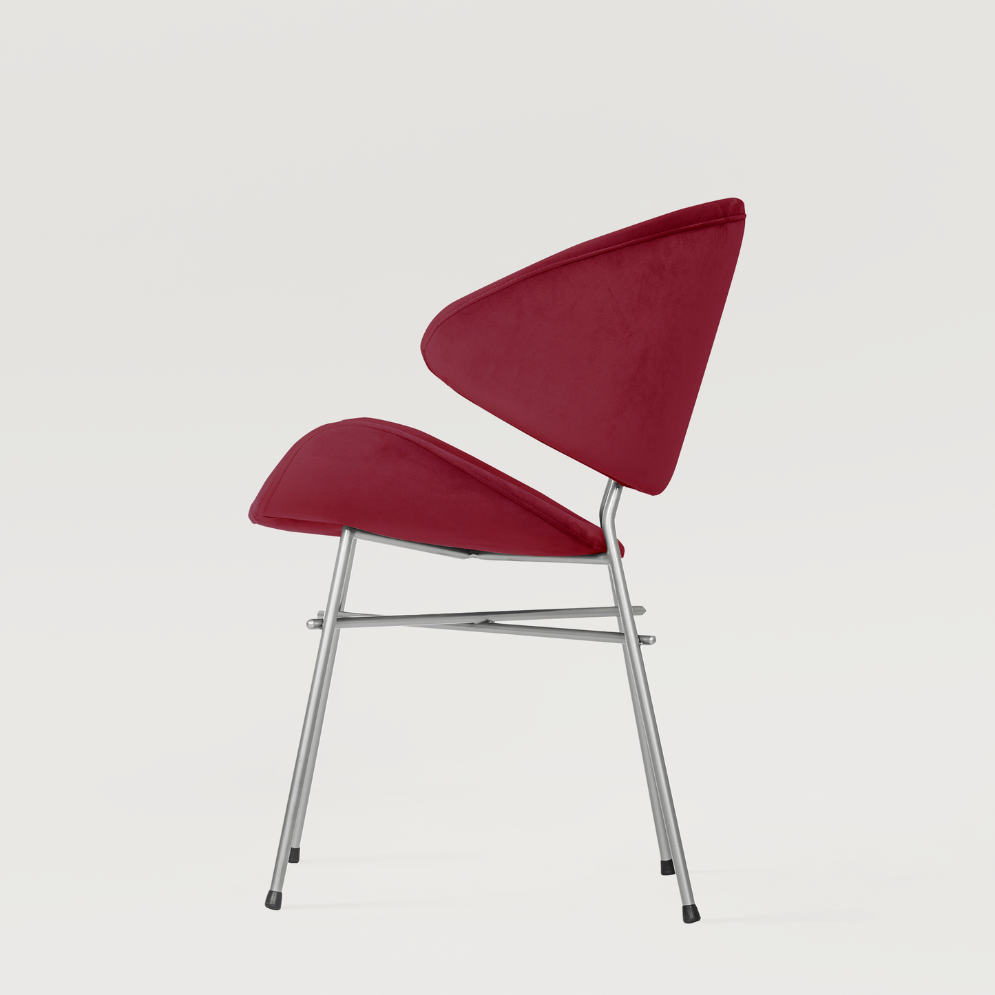 Chair Cheri Velours Chrome - Red