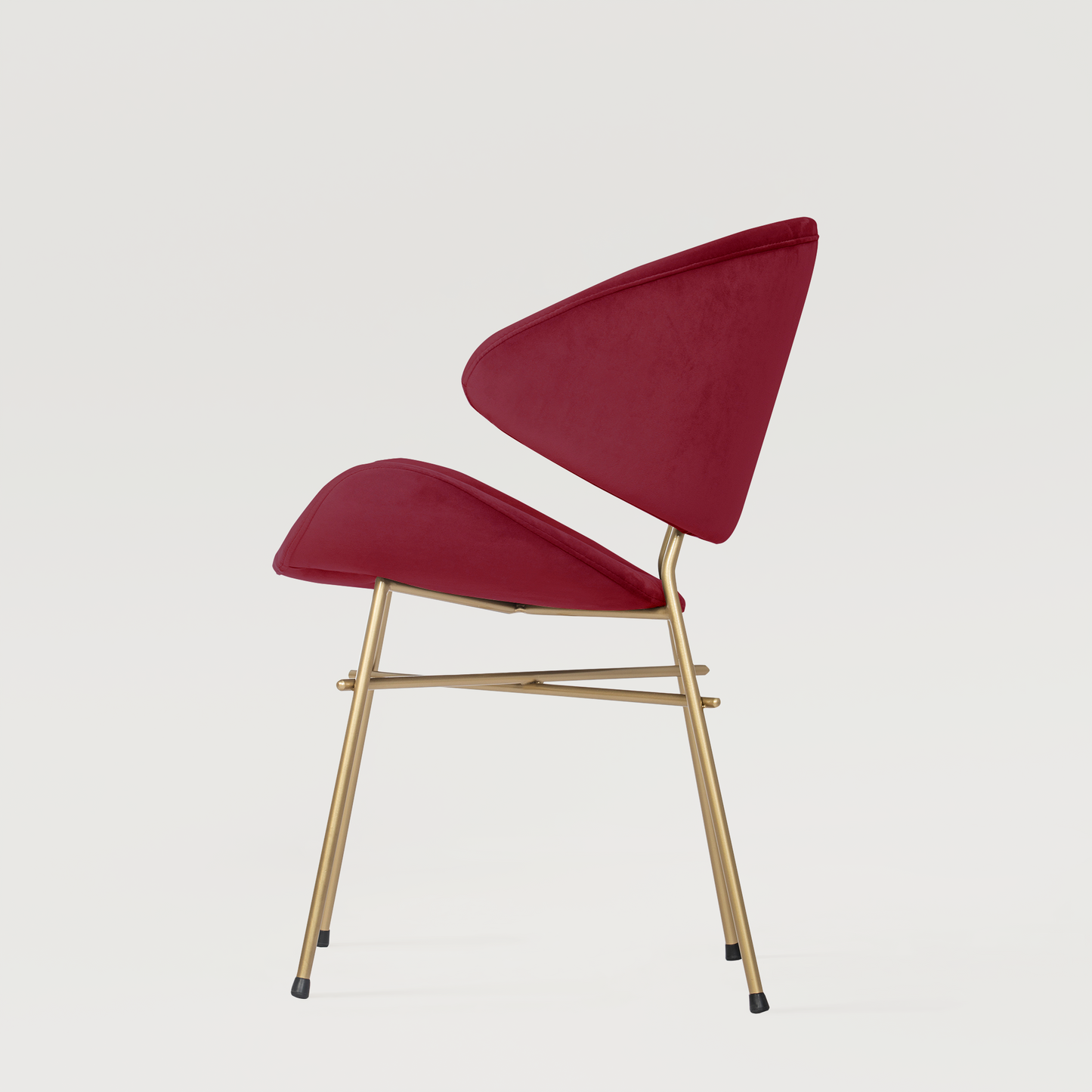 Chair Cheri Velours Gold - Red