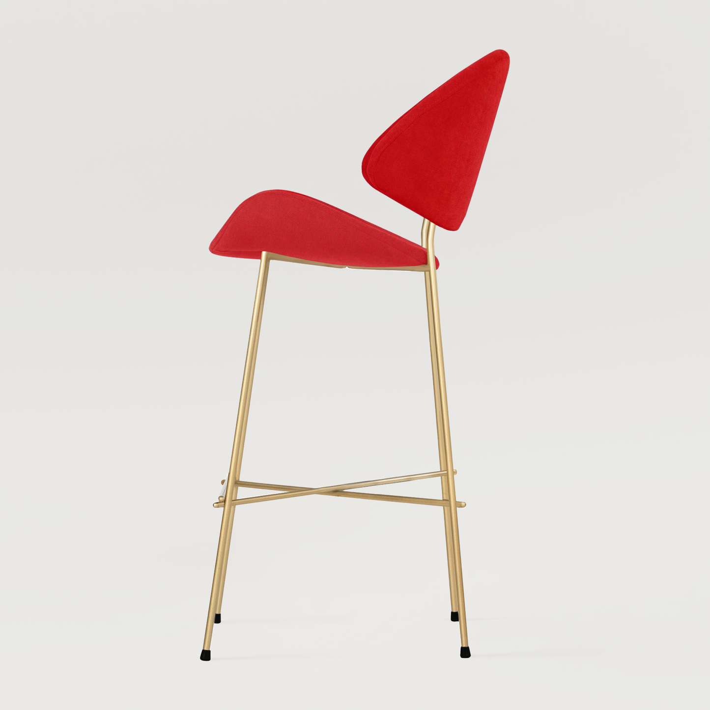 Bar stool Cheri Bar Trend Gold High - Red