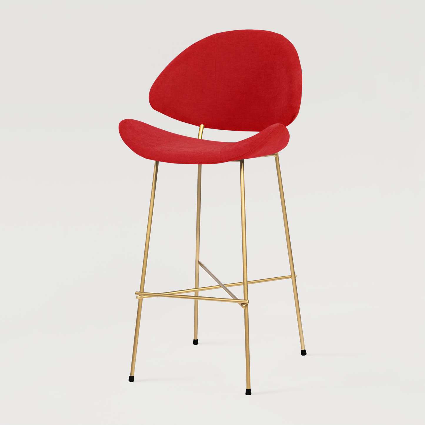 Bar stool Cheri Bar Trend Gold High - Red