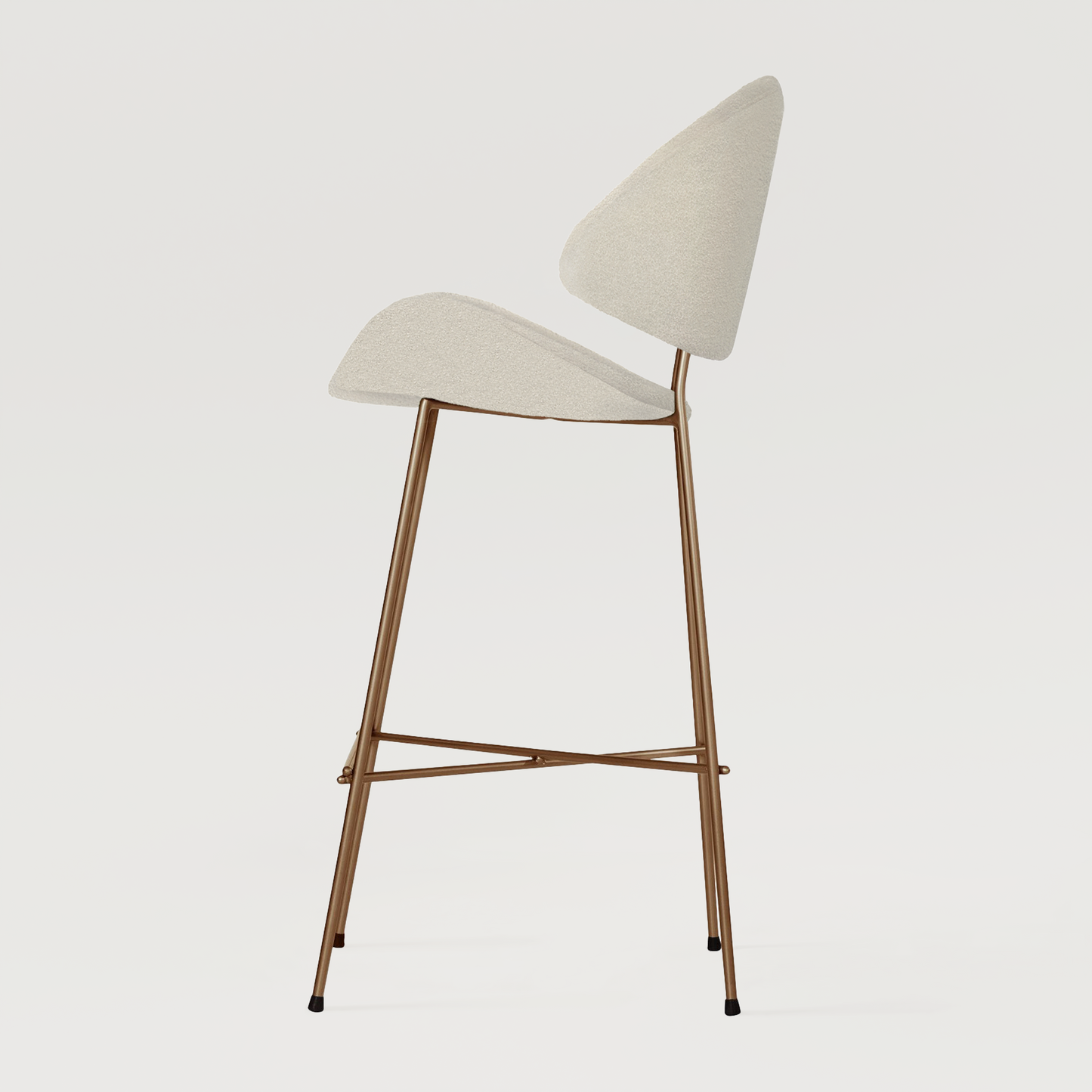 Bar stool Cheri Bar Boucle Copper High - Ecru