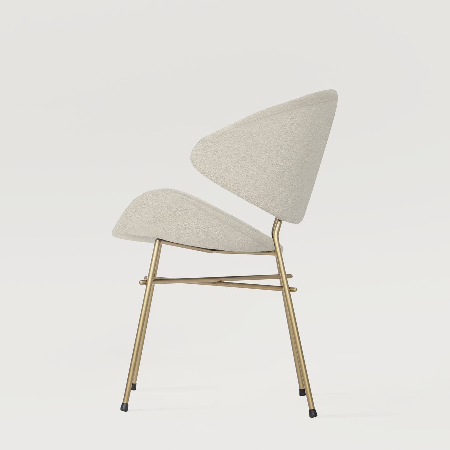 Chair Cheri Boucle Gold - Ecru