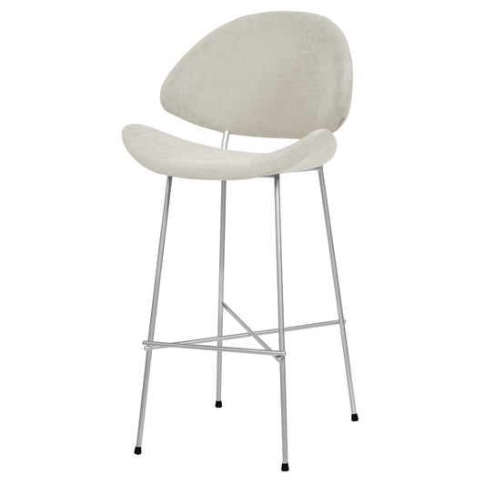 Bar stool Cheri Bar Trend Chrome High - Ecru