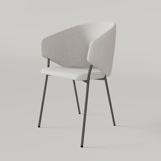 Chair Throne Alvaro Grey - Ecru