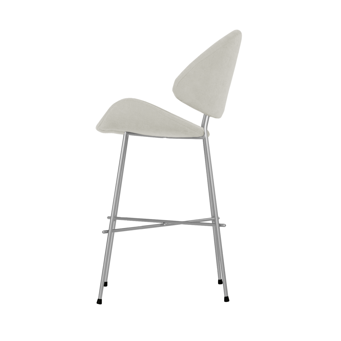 Bar stool Cheri Bar Trend Chrome Low - Ecru