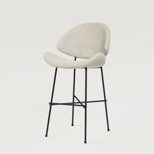 Bar stool Cheri Bar Boucle Low - Ecru