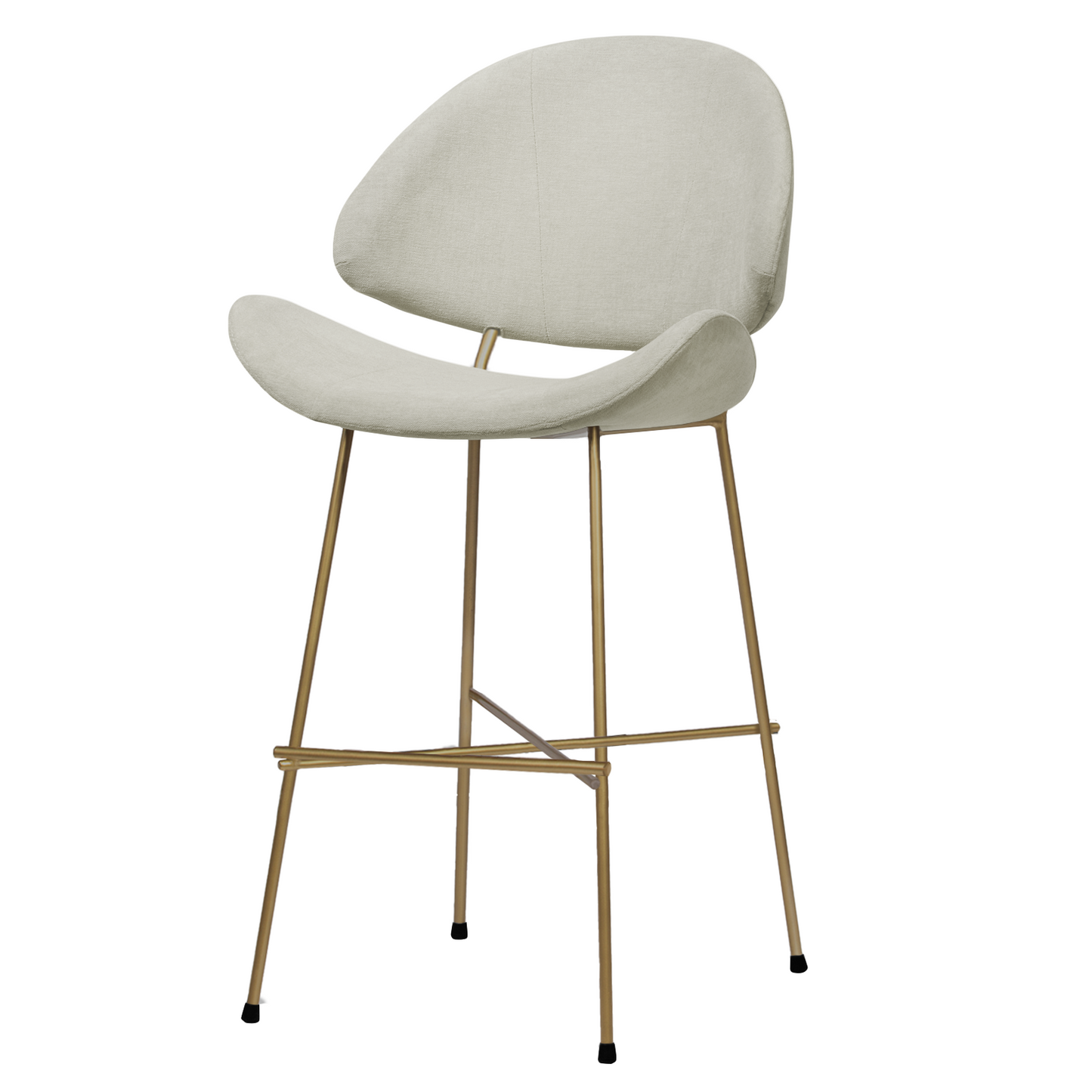 Bar stool Cheri Bar Trend Copper Low - Ecru